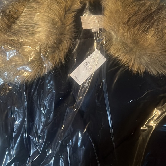 NWT-S,M,XL- Ann Taylor Loft Faux Fur Collar Coat - Forever Navy - Picture 12 of 12